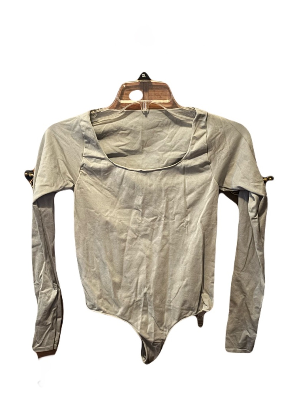 SKIMS | Light Gray Scoop-Neck Thong Shape-wear Bodysuit | Size XL